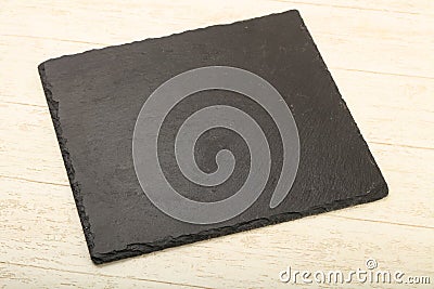 Black stone plate Stock Photo