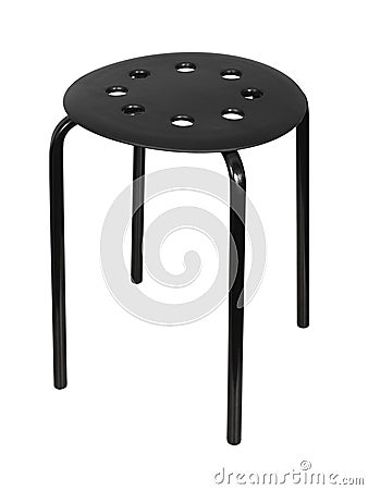 Black stool on white Stock Photo