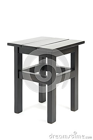 Black stool isolated Stock Photo