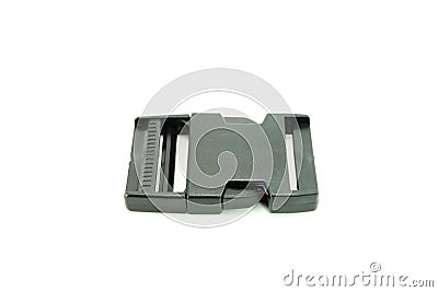 Black strap lock plastic buckle Stock Photo