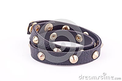 Black studded bracelet Stock Photo