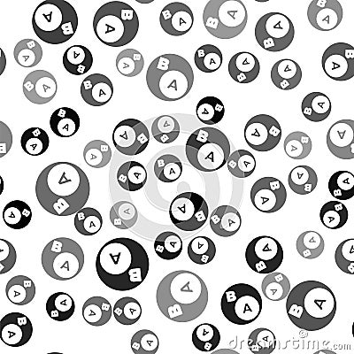 Black Subsets, mathematics, a is subset of b icon isolated seamless pattern on white background. Vector Vector Illustration