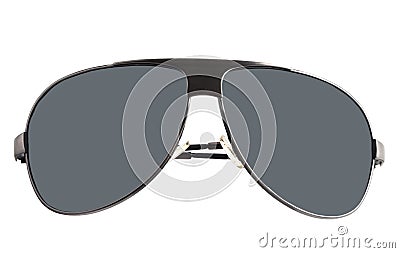 Black sunglasses with gray glasses. Stock Photo