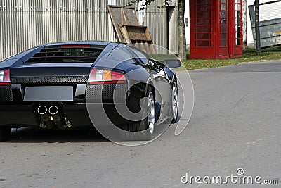 Black supercar Stock Photo