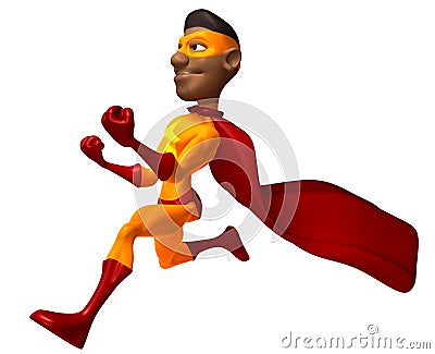 Black superhero Stock Photo