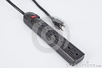 Black surge protector Stock Photo