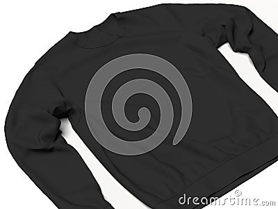 Black sweatshirt. 3d rendering Stock Photo