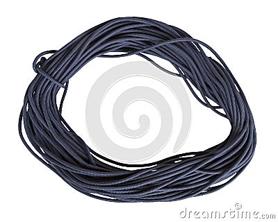 Black synthetic rope Stock Photo