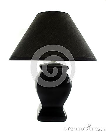 Black Table Lamp Stock Photo