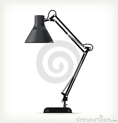 Black table lamp Stock Photo