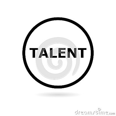Black Talent icon or logo Stock Photo