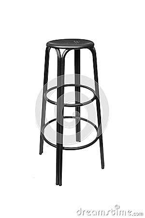 Black tall stool Stock Photo