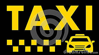 Black taxi background Vector Illustration