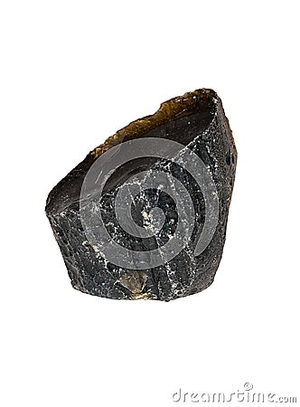 Black Tektite stone Stock Photo