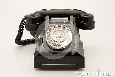 Black telephone Stock Photo