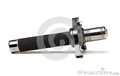 Black telescopic expandable baton Stock Photo