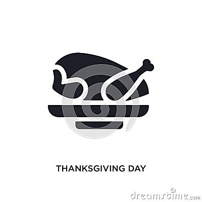 black thanksgiving day isolated vector icon. simple element illustration from united states of america concept vector icons. Vector Illustration