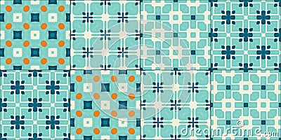 Tile acrylic painted seamless pattern, Vintage Moroccan pattern, seamless colorful Moroccan style. Stock Photo