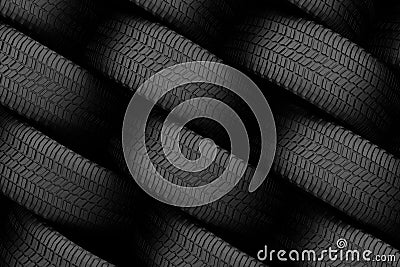 Black tire rubber. Stock Photo
