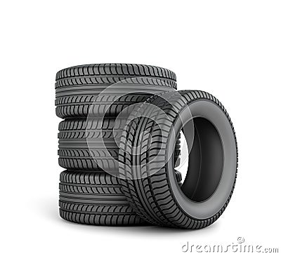 Black tires Stock Photo
