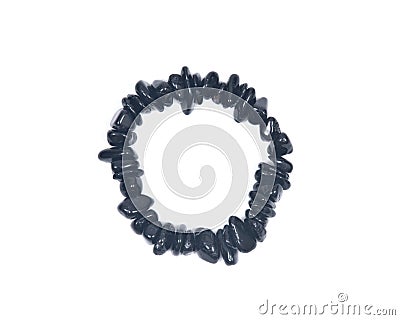 Black Tourmaline Bracelet Stock Photo