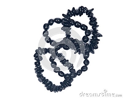 Black Tourmaline Bracelet Stock Photo