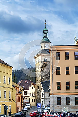 Black tower, Loket, Czech republic Editorial Stock Photo