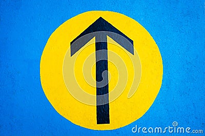 Black traffic directional arrow Stock Photo