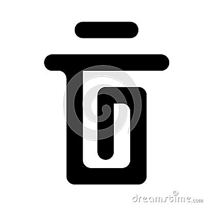 A simple garbage icon Vector Illustration