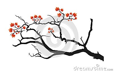 Black tree branch Vector Illustration