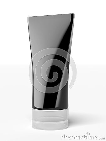 Black Tube Of Cream Stock Photo