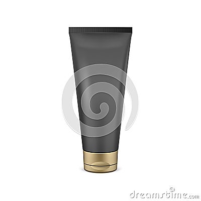 Black tube mock-up for cream Vector Illustration