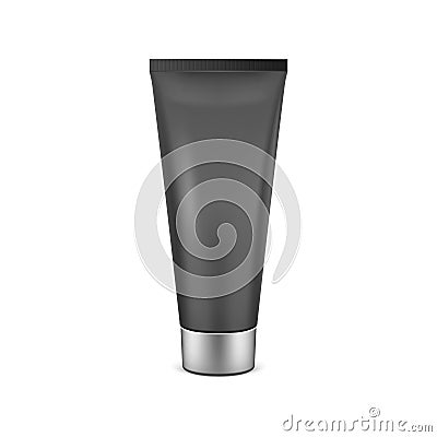 Black tube mock-up for cream Vector Illustration