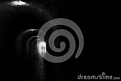 Black tunnel Stock Photo