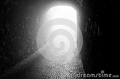 Black tunnel Stock Photo