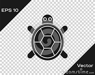 Black Turtle icon isolated on transparent background. Vector. Vector Illustration
