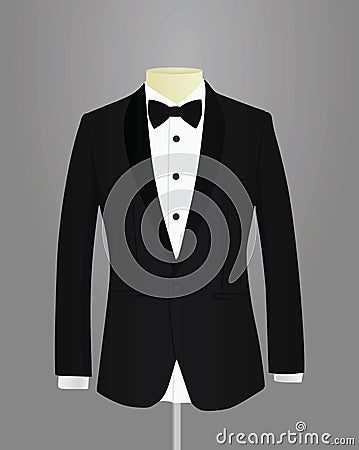 Black tuxedo Vector Illustration