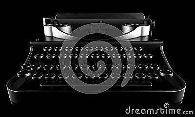 Black Typewriter isolated Stock Photo