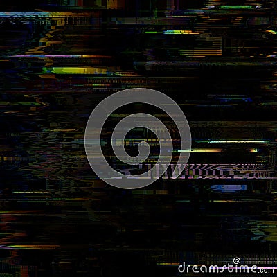 black unique glitch textured signal abstract abstract pixel glitch error Stock Photo