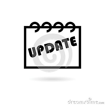 Black Update, Update Software icon or logo Stock Photo