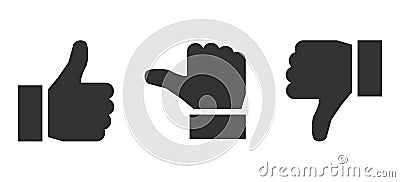 Black valuation thumbs - vector Stock Photo