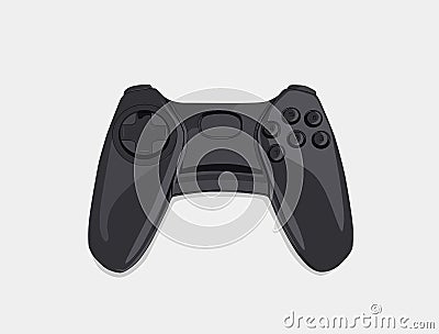 Black videogame controller Vector Illustration