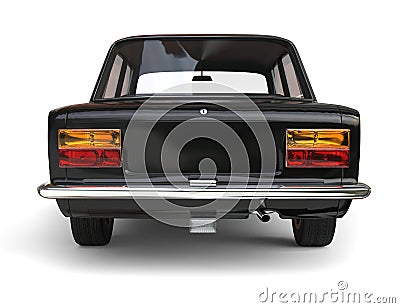 Black vintage eastern European car - taillight shot Stock Photo