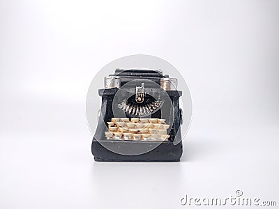 Black vintage typewritter Stock Photo