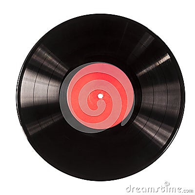 Black vinyl record Stock Photo
