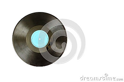 Black vinyl record lp album disc Stock Photo