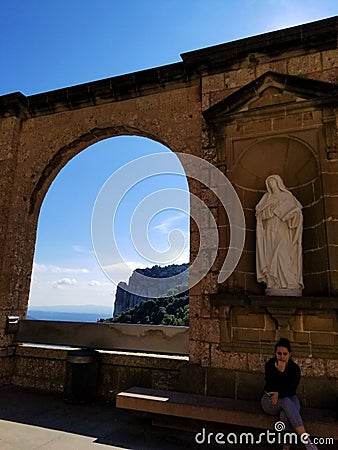 The Black Virgin of Montserrat makes you think... Editorial Stock Photo