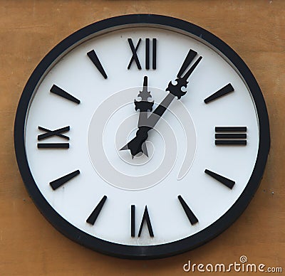 Black wall clock Stock Photo