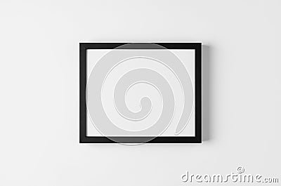 Black wall frame mockup, landscape orientation, 8x10 Stock Photo