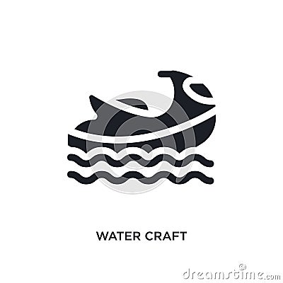 black water craft isolated vector icon. simple element illustration from travel concept vector icons. water craft editable logo Vector Illustration